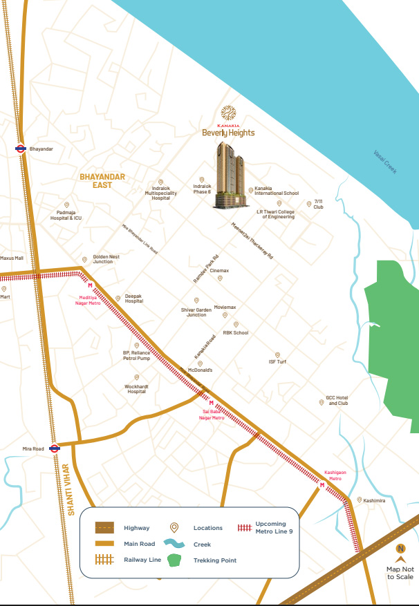 Kanakia Beverly Height Strategic Location Map